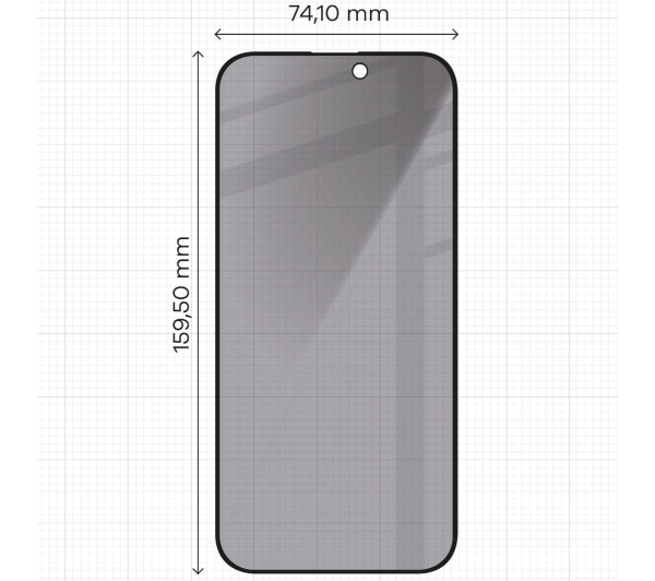 Bizon prywatyzujące pełne Edge Shadow do iPhone 16 Pro Max Przyciemniane