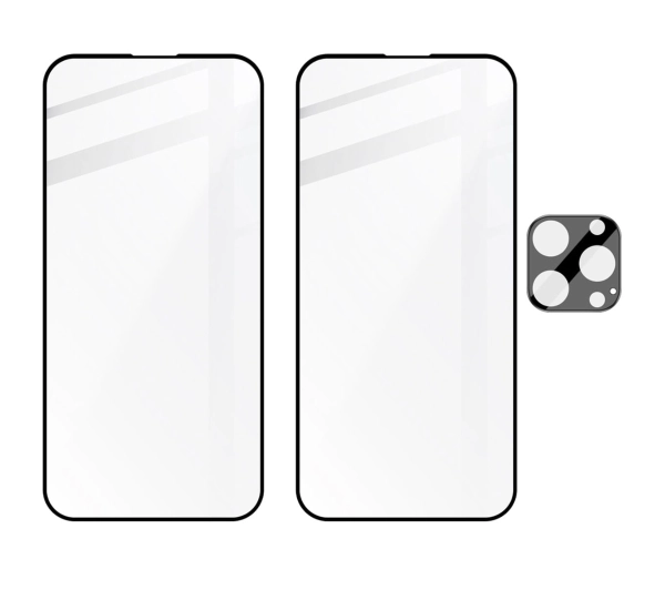Bizon 2x szkło + szybka na aparat Edge 2 Pack do iPhone 16 Pro