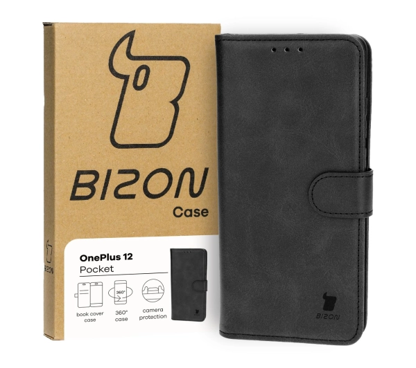 Bizon z klapką Pocket do OnePlus 12 Czarny