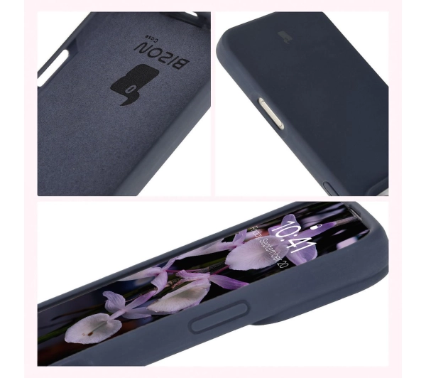 Bizon Silikonowe Soft do iPhone 16 Pro Ciemno-niebieski