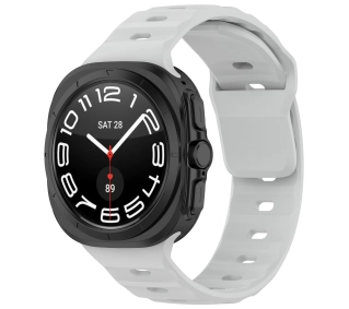 Bizon Strap Watch Silicone G do Galaxy Watch Ultra 47mm Jasno-szary
