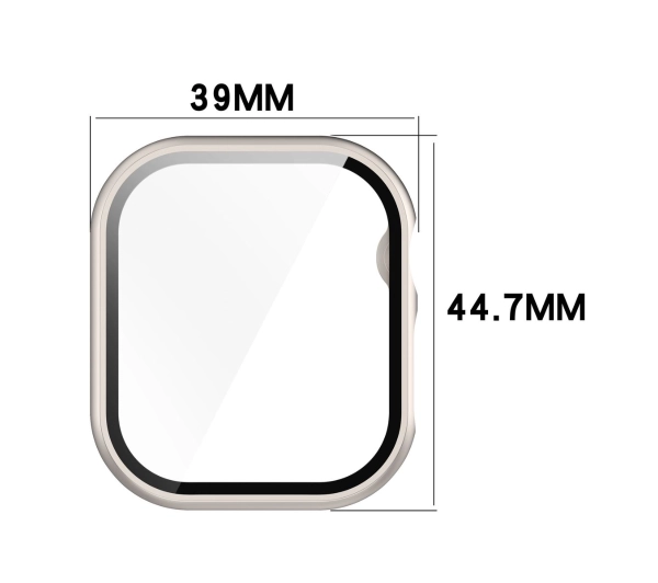 Bizon ze szkłem do Apple Watch 10 42mm Szampańskie