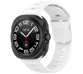 Bizon Strap Watch Silicone G do Galaxy Watch Ultra 47mm Biały