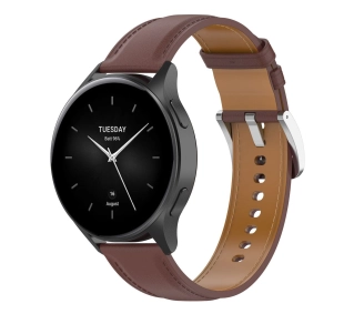 Bizon skórzany  Casual QuickRelease 22mm Ciemno-brązowy