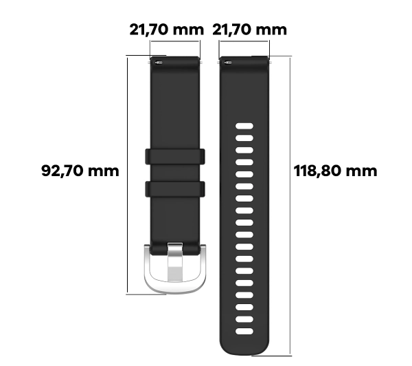 Bizon Strap Watch Silicone Pro T QuickRelease 20mm Biały