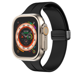 Bizon Strap Watch Silicone L do Apple Watch 44/45/46/49mm Czarny