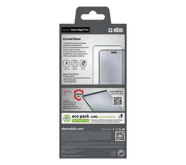 SBS 4D Full Glass do Honor Magic7 Pro