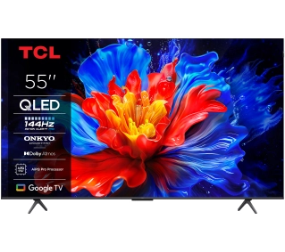 TCL 55P8K 55" QLED 4K 144Hz Google TV Dolby Vision Dolby Atmos HDMI 2.1 DVB-T2 - Kup na Raty - RRSO 0%