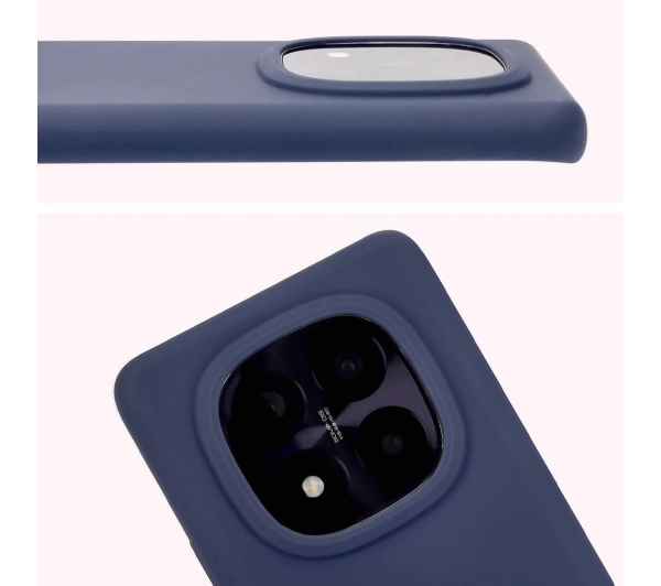 Bizon Silikonowe Soft do Xiaomi Redmi Note 14 Pro Plus 5G Ciemno-niebieski