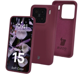 Bizon Silikonowe Soft do Xiaomi 15 Ciemno-fioletowy