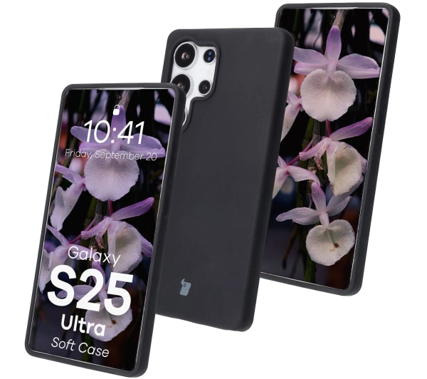 Bizon Silikonowe Soft do Galaxy S25 Ultra Czarny
