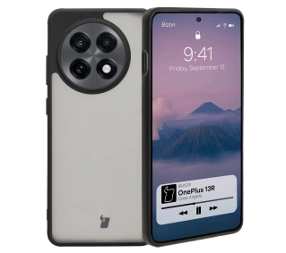 Bizon Angelo do OnePlus 13R Przydymione z czarną ramką