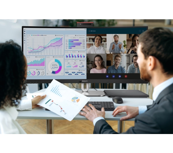 Philips 34B2U6603CH/00 z kamerą 34" UWQHD VA 120Hz 4ms Zakrzywiony - Kup na Raty - RRSO 0%