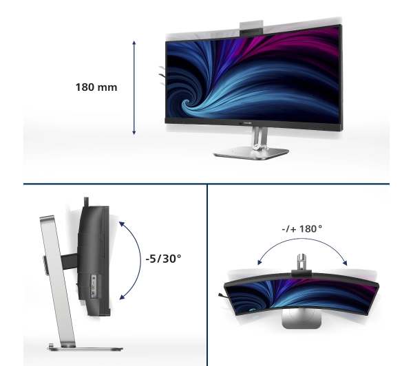 Philips 34B2U6603CH/00 z kamerą 34" UWQHD VA 120Hz 4ms Zakrzywiony - Kup na Raty - RRSO 0%