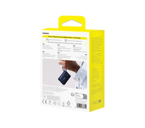 Baseus PicoGo Digital Display 10000mAh 45W Czarny