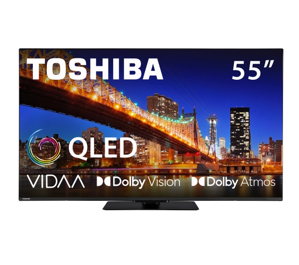 Toshiba 55QV3F63DG 55" QLED 4K Smart TV VIDAA Dolby Vision Dolby Atmos HDMI 2.1 DVB-T2