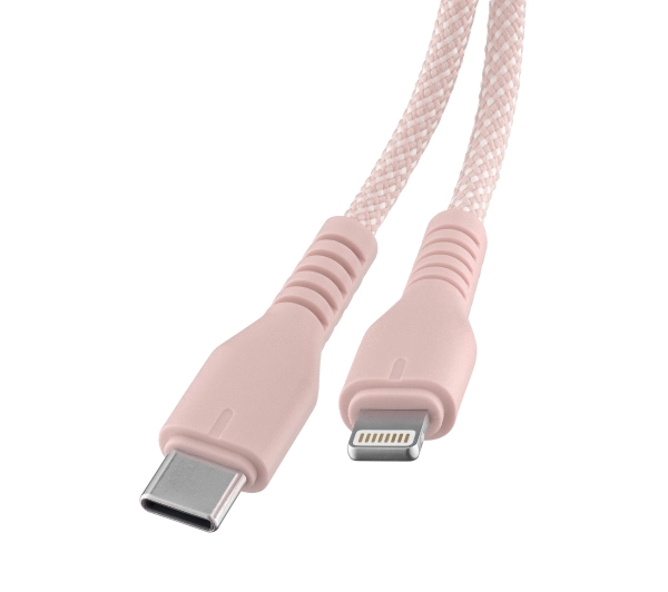 QUALO USB-C do Lightning 1,5m 2,4A Różowy