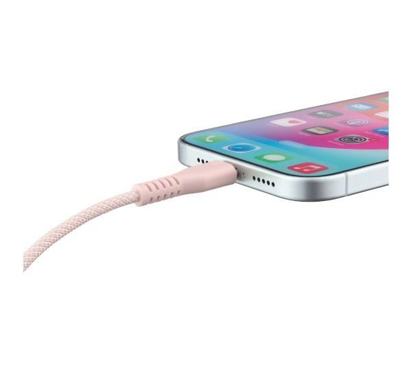 QUALO USB-C do Lightning 1,5m 2,4A Różowy