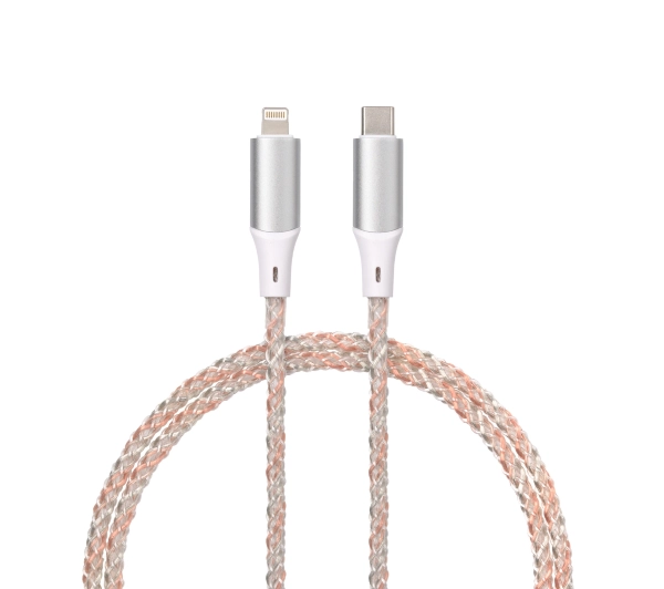 QUALO USB-C do Lightning 1m 3A Kolorowy