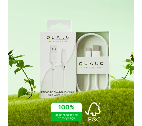 QUALO USB-A do USB-C 1,5m 3A Biały