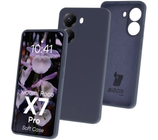 Bizon Silikonowe Soft do Xiaomi Poco X7 Pro Granatowy
