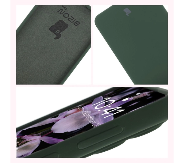 Bizon Silikonowe Soft do Samsung Galaxy S25 Edge Ciemnozielony
