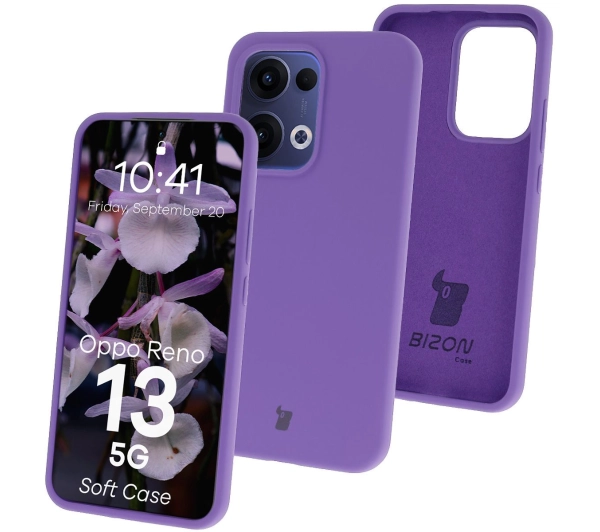Bizon Silikonowe Soft do Oppo Reno13 Ciemnofioletowy