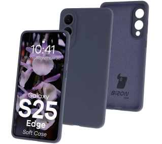 Bizon Silikonowe Soft do Samsung Galaxy S25 Edge Granatowy