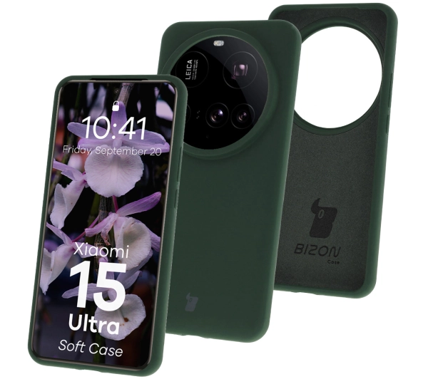 Bizon Silikonowe Soft do Xiaomi 15 Ultra Ciemnozielony
