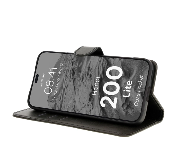Bizon z klapką Pocket do Honor 200 Lite Czarny