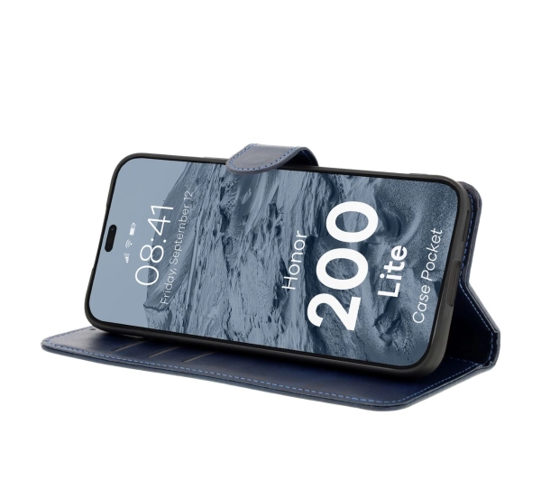 Bizon z klapką Pocket do Honor 200 Lite Granatowy