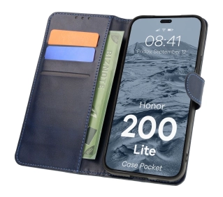 Bizon z klapką Pocket do Honor 200 Lite Granatowy