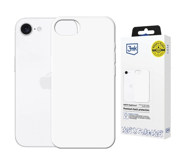 3mk Hardy MagSilicone White do iPhone 16E