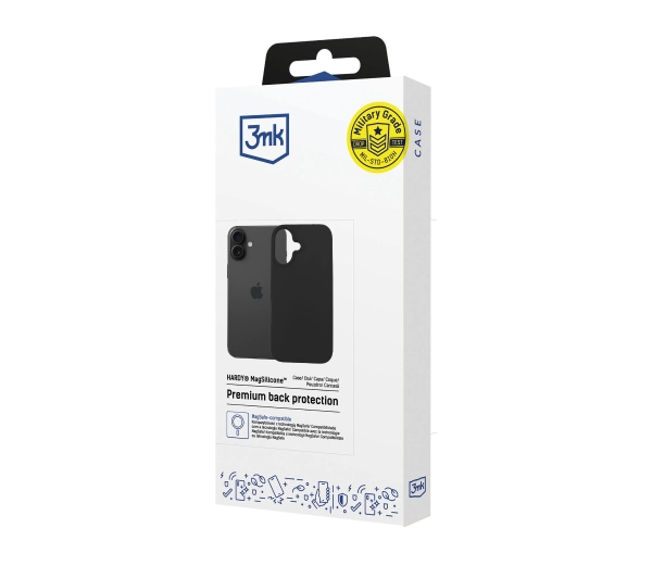 3mk Hardy MagSilicone Graphite do iPhone 16
