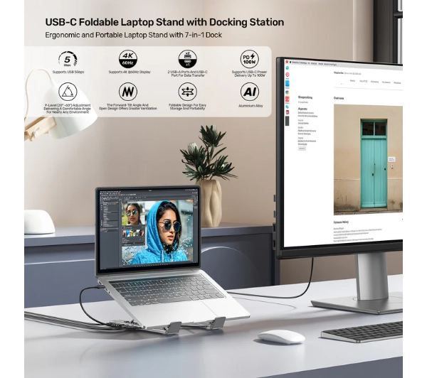 Unitek D1137AGY01 z hubem/HDMI/PD/SD