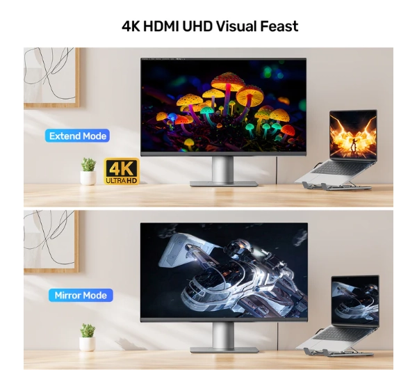 Unitek D1137AGY01 z hubem/HDMI/PD/SD