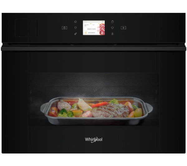 Piekarniki do zabudowy - Whirlpool WCS9A9PHTSBA 45cm Sous vide Termoobieg Sonda Grill Czarny