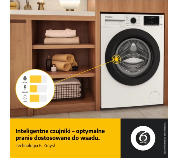 Whirlpool WAM 87WB PL AI AdaptiveWash Funkcje AI 8kg 1400obr/min Zdalne sterowanie - Kup na Raty - RRSO 0%