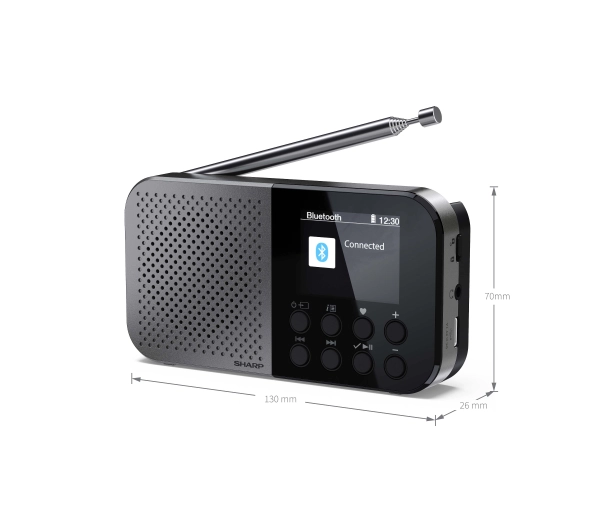Sharp Osaka DR-P520(GY) Radio FM DAB+ Bluetooth Szary