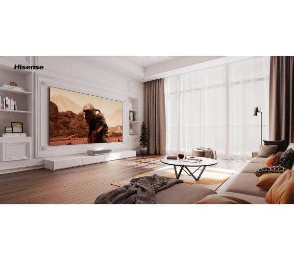 Hisense Laser TV - 120L5N - 4K UHD, Laser, Ekran ALR 120" w zestawie, Wi-Fi, BT, AirPlay, VIDAA OS - Kup na Raty - RRSO 0%
