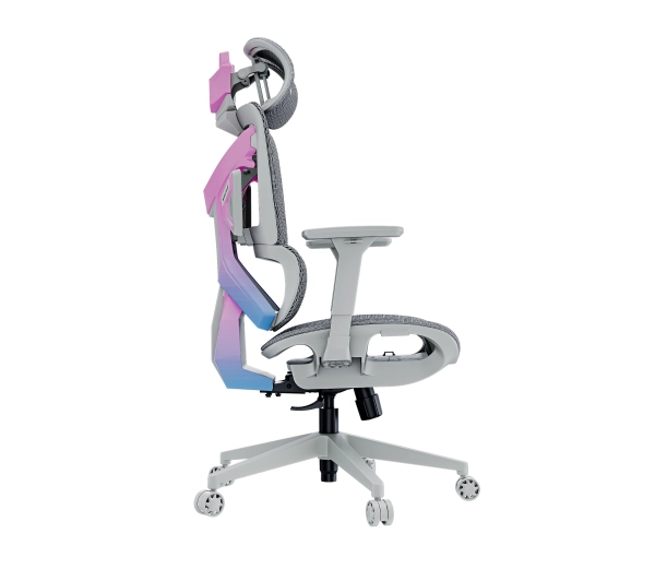 Anda Seat X-Air Mega XL Mesh Gamingowy do 120kg Tkanina Szaro-różowy - Kup na Raty - RRSO 0%