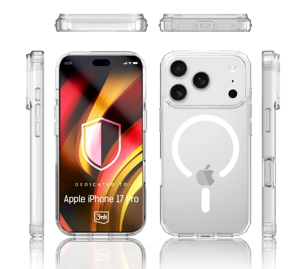 3mk Hardy LiqForce MagCase do iPhone 17 Pro Przezroczysty