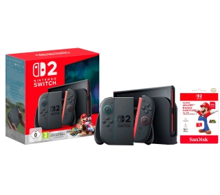 Nintendo Switch 2 Joy-Con Czarny + Mario Kart World + Karta pamięci SanDisk microSDXC Expres 256GB - Kup na Raty - RRSO 0%