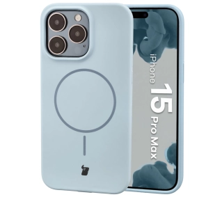 Bizon Soft z MagSafe do Apple iPhone 15 Pro Max Jasnoniebieski