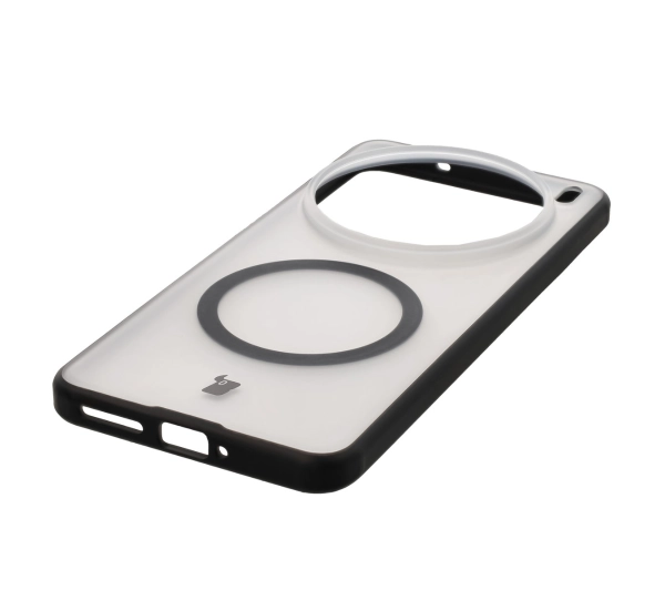 Bizon MatteO z MagSafe do Vivo X200 Pro Półprzezroczyste z czarną ramką