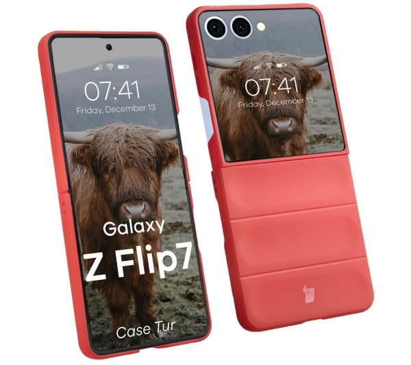 Bizon Tur do Samsung Galaxy Z Flip7 Czerwony