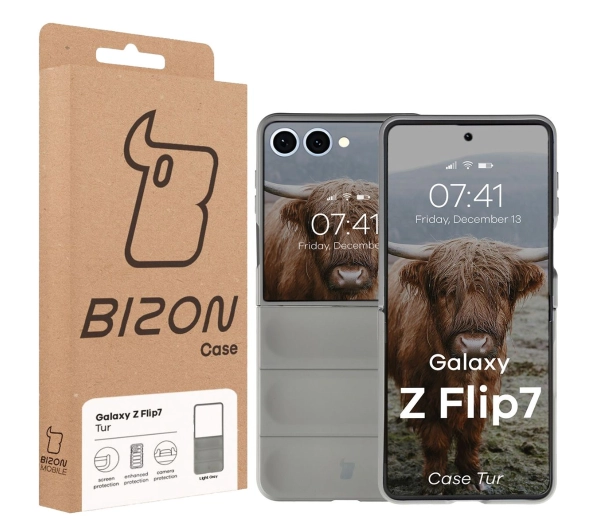 Bizon Tur do Samsung Galaxy Z Flip7 Jasnoszary