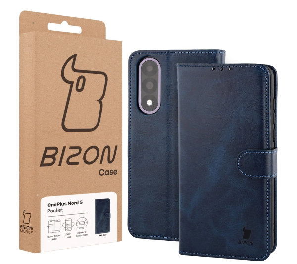 Bizon z klapką Pocket do OnePlus Nord 5 Blue Granatowy