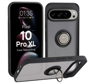 Bizon z uchwytem na palec Hybrid Ring do Google Pixel 10 / Google Pixel 10 Pro Przydymione z Czarną ramką