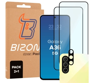 Bizon 2x szkło + szybka na aparat Edge 2 Pack do Samsung Galaxy A36 5G